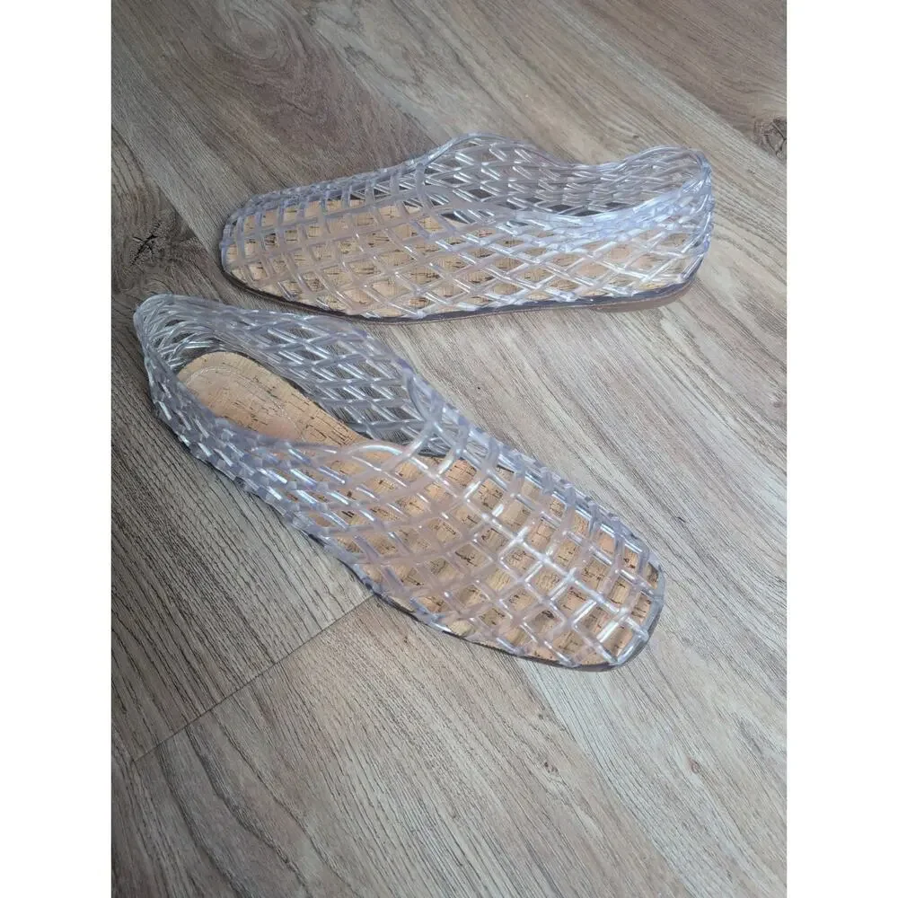 The Row Mara Clear Fishnet Jelly PVC Cut Out Cage Flat Sandals Women EU 40 - Picture 6 of 16